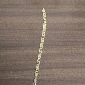 14K Golf Platte Gold Chain Bracelet